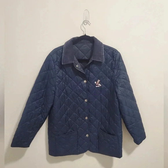 Disney Jackets & Blazers - Vintage Walt Disney navy blue quilted corduroy collard jacket